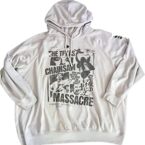 Torrid Texas Chainsaw Massacre Super Soft Distressed Hoodie Halloween Horror 3X - Picture 7 of 8